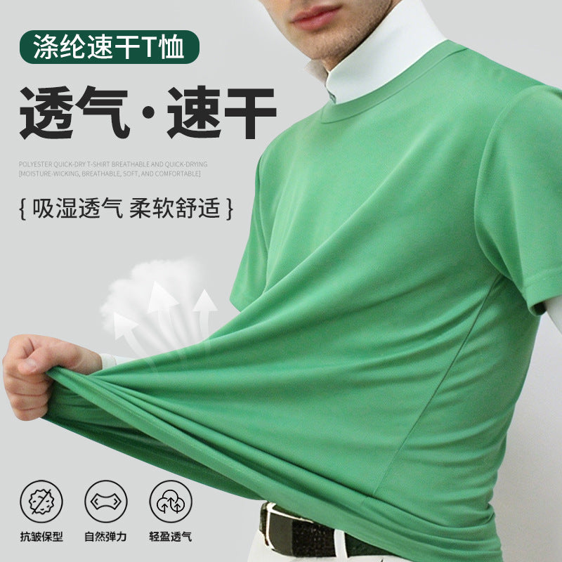 Summer advertising shirt, crew neck T-shirt, company group, outdoor workwear, custom cultural shirt, in-stock quick-dry short sleeve